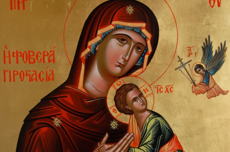 Εμφάνιση της Θεοτόκου στον προηγούμενο Αρχιμανδρίτη Ανδρέα της Ι.Μ. Αγίου Παύλου